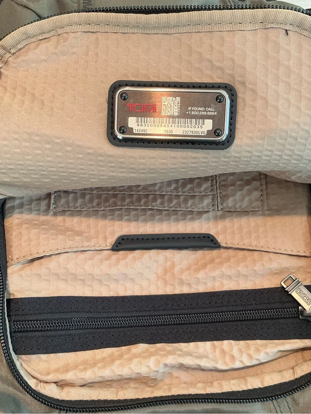 Tumi Alpha Bravo Navigation Backpack - never used! Olive Green
